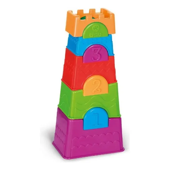 Torre Maluca Calesita - 10 Peças - Estímulo Desenvolvimento Cor Outro Foto 1