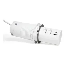 Torre Multiplug 2 Tomadas + 2usb (a+c) + Indução Grafite Foto mini  3