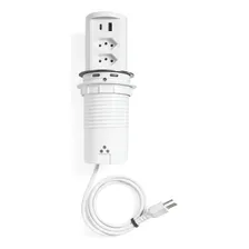 Torre Multiplug 2 Tomadas + 2usb (a+c) + Indução Grafite Foto mini  2