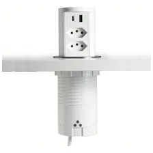 Torre Multiplug 2 Tomadas + 2usb (a+c) + Indução Grafite Foto mini 4