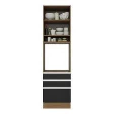 Torre Quente Madesa Glamy 60 Cm 1 Porta 3 Gavetas Cor Rustic/Preto Foto mini 4