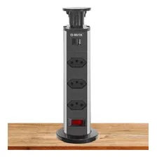 Torre Tomada Multiplug Usb + Usb C Embutir Mesa Bancada Foto mini 2