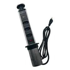 Torre Tomada Para Bancada Retrátil Com 3 Tomadas Usb + Tipoc Foto  mini 1