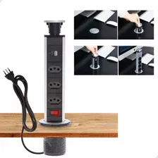 Torre Tomada Para Bancada Retrátil Com 3 Tomadas Usb + Tipoc Foto mini  2
