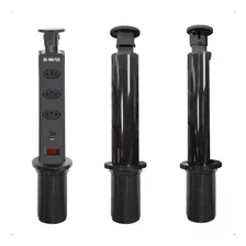 Torre Tomadas Retratil Multiplug Com Usb Tipo C 10a 2m Preta Cor Preto Foto mini 1