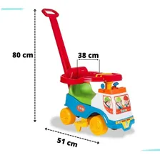 Totoka Triciclo BebĂȘ Carrinho Motoca Velotrol Com Empurrador Foto mini 1
