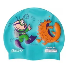 Touca De Natação Infantil Turma Da Mônica Silicone Floty Cor Azul Foto mini 1