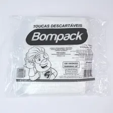 Touca Descartável Tnt Branca 100 Unidades C/ Anvisa Foto mini  3