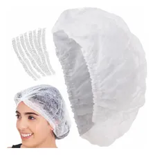 Touca Descartável Tnt Com Elástico 100 Touca Epi Com Anvisa Cor Branco Foto mini 1