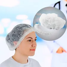 Touca Descartável Tnt Sanfonada 100 Un - Touca Tnt Toca Tnt Cor Branco Foto mini 3