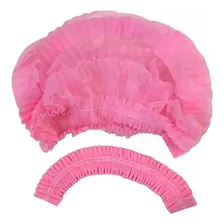 Touca Descartável Tnt Sanfonada Com Elástico 100 Unidades Cor Rosa Foto mini 1