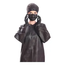 Touca Descartável Tnt Sanfonada Pacote C/ 100 Und Protdesc Cor Preta Foto mini 3