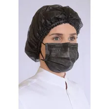 Touca Elastico Descartavel Preto (pct 100) Protdesc Foto mini 3