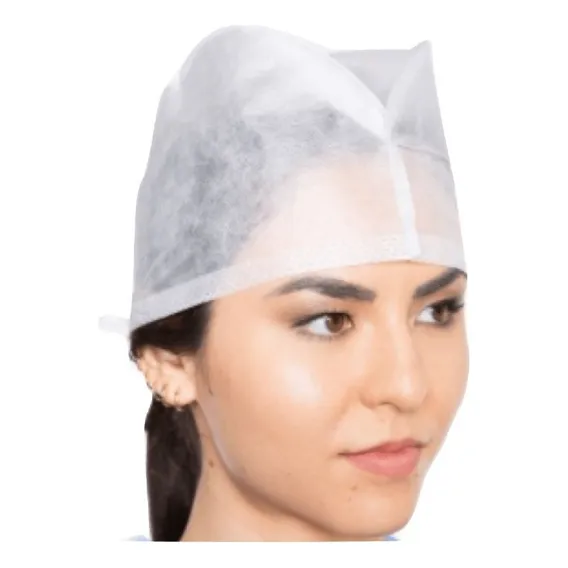Touca Gorro Descartável Com Laço Amarrar Com 100un Anadona Cor Branca Foto 1