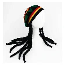 Touca Gorro Peruca Reggae Bob Marley Rastafari Dreadlocks Cor Preto Foto mini  2