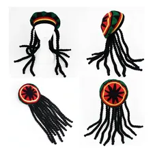 Touca Gorro Peruca Reggae Bob Marley Rastafari Dreadlocks Cor Preto Foto  mini 1