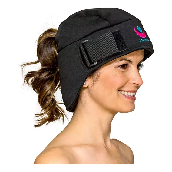 Touca Icekap Quimioterapia C/ 5 Kits De Gel - Cor Preto Foto 1