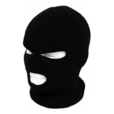 Touca Ninja Capuz Balaclava 3 Furos Preta Motoqueiro Touca Foto mini 4