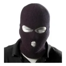 Touca Ninja Capuz Balaclava 3 Furos Preta Motoqueiro Touca Foto mini 2