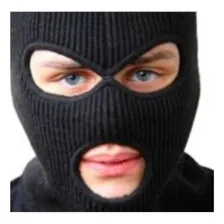 Touca Ninja Capuz Balaclava 3 Furos Preta Motoqueiro Touca Foto mini 1