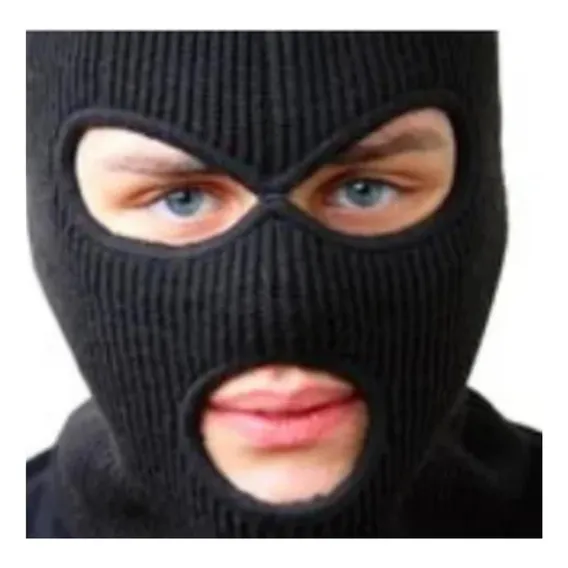 Touca Ninja Capuz Balaclava 3 Furos Preta Motoqueiro Touca Foto 1