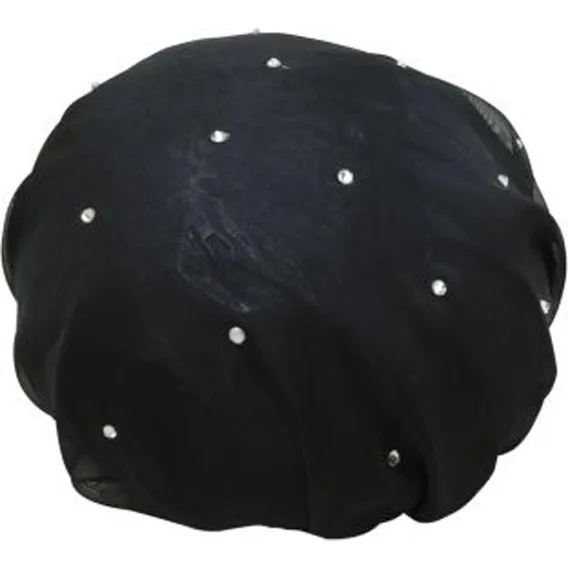 Touca Para Banho Preta Lisa Com Strass 28cm Foto 1