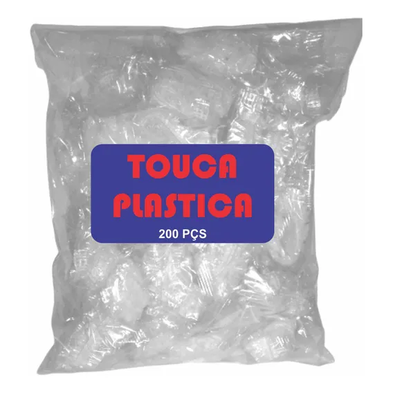 Touca Plastica Para Banho Descartável Cx 200 Foto 1