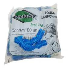 Touca Sanfonada Descartável Protdesc 100 Unidades - Azul Foto mini 2