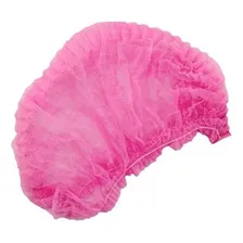 Touca Sanfonada Tnt Descartável Rosa Com Elástico 100 Un Foto mini 2