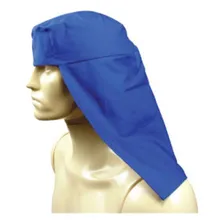 Touca Soldador Brim Azul - Proteção Para Soldagem Foto mini 1