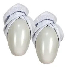 Touca Toalha Atoalhada De Cabelo / Kit Com 2 Un. Cor Branco Foto  mini 1