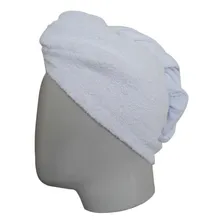 Touca Toalha Atoalhada De Cabelo / Kit Com 2 Un. Cor Branco Foto mini  3
