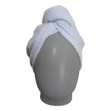 Touca Toalha Atoalhada De Cabelo / Kit Com 2 Un. Cor Branco Foto mini  2