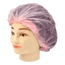 Touca Toca Descartável Rosa Tnt Sanfonada 100 Un Touca Rosa Foto mini 4