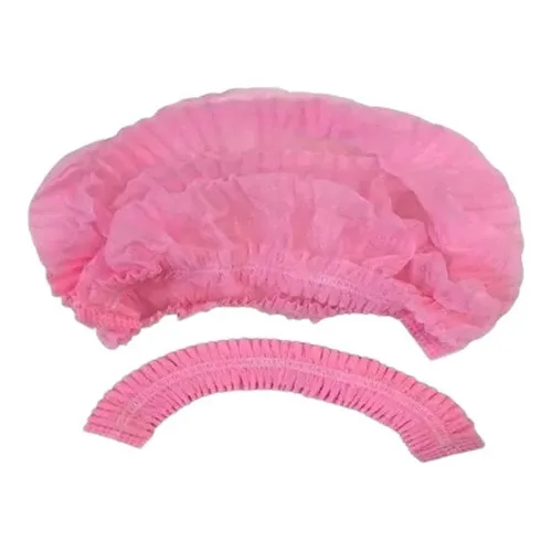 Toucas Protdesc Tnt Com Elástico Descartável Rosa - 300 Uni Foto 1