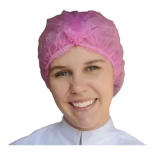 Toucas Protdesc Tnt Com Elástico Descartável Rosa - 300 Uni Foto mini  3