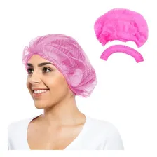Toucas Protdesc Tnt Com Elástico Descartável Rosa - 300 Uni Foto mini  2
