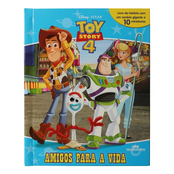 Toy Story 4 Livro + Cenário + 10 Miniaturas Para Brincar Foto 1