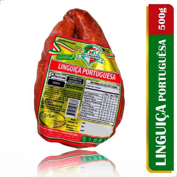 Tradicional Linguiça Portuguêsa 500g - Sabor Intenso Foto 1