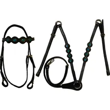 Traia Conjunto Cabeçada E Peitoral Esmeralda Cor Preto Foto mini 1