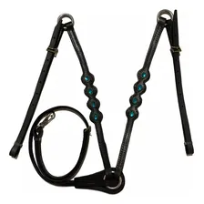 Traia Conjunto Cabeçada E Peitoral Esmeralda Cor Preto Foto mini 3