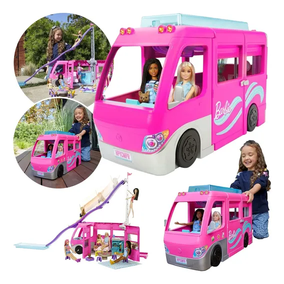 Trailer Acampamento Dos Sonhos Da Barbie + 60 Peças - Mattel Cor Rosa Foto 1