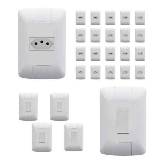 Tramontina Aria Kit 20 Tomadas 5 Interruptor Cor Branco Foto 1