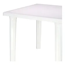 Tramontina Sancho 81x72cm mesa plástica quadrada branca Foto mini  2