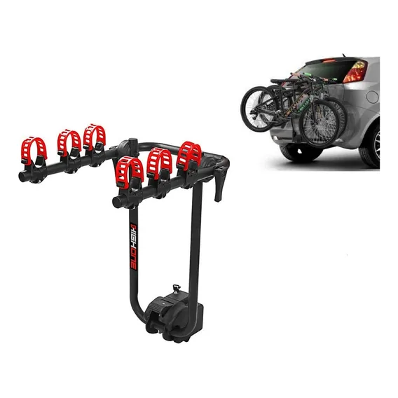 Transbike Suporte Carro High One Engate Pino Bola P 3 Bikes Cor Preto Foto 1