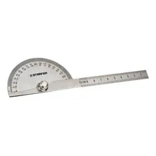 Transferidor De Grau Régua Aço Inox 180° Graus Starfer Foto mini 4
