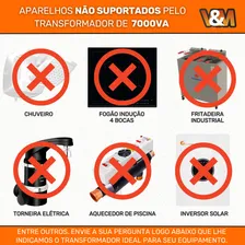 Transformador 7000Va VM Tomada Tripolar Bivolt De 110 para 220 e de 220 para 110 Foto mini 4