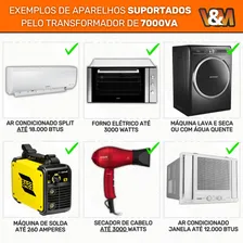 Transformador 7000Va VM Tomada Tripolar Bivolt De 110 para 220 e de 220 para 110 Foto mini  3