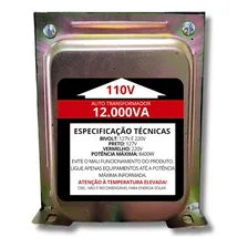Transformador De Voltagem 12000va 8400w 110/220v E 220/110v Kitec Foto mini 3
