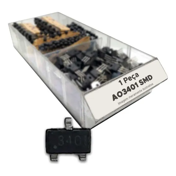 Transistor Smd Ao3401 = Ao 3401 - Sot23 Foto 1